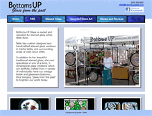 Tablet Screenshot of bottomsupglass.com